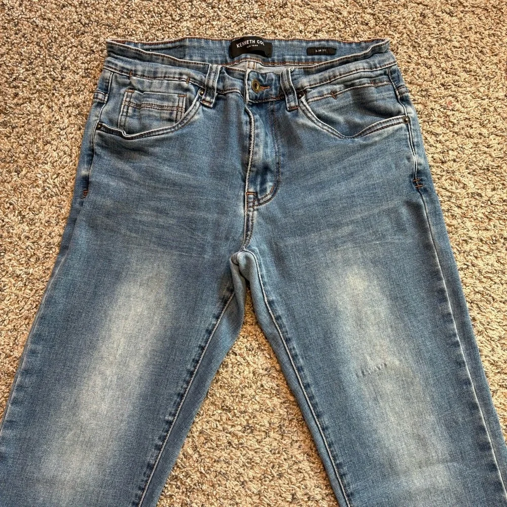 Kenneth Cole NY Slim Fit Jeans Mens Tag‎ 30x32 Light Wash Blue Denim